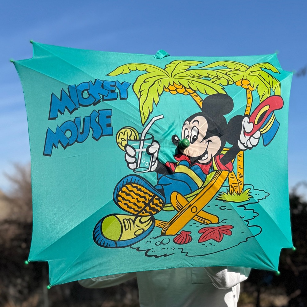 SOLD VTG Kids Mickey Mouse Graphic Umbrella